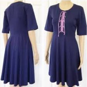 Maeve LADIES SHORT SLEEVE LACE FRONT DRESS- S